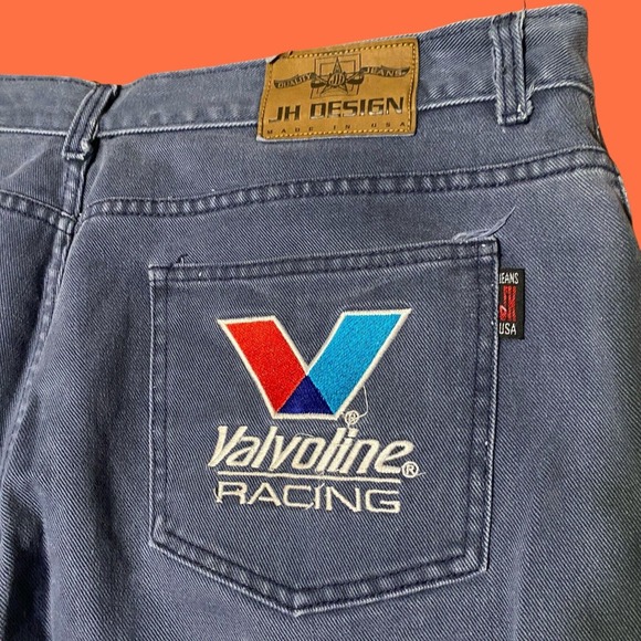 JH Design Nascar Valvoline Racing Mark Martin #6 Jeans Size 42 USA Rare - Picture 8 of 11
